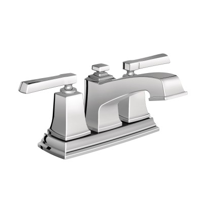 Boardwalk Chrome two-handle low arc bathroom faucet 