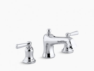 Bancroft® Bath faucet trim for deck-mount valve with diverter spout and metal lever handles, valve not included 